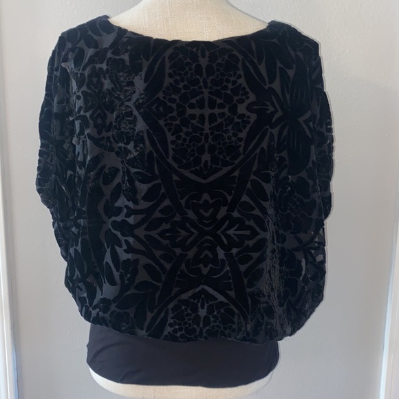 Joseph A Velvet Burnout Style Short Sleeve Top - Picture 5 of 8